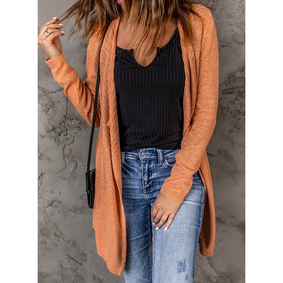 Ribbed Open Front Cardigan - Picture 5 of 5